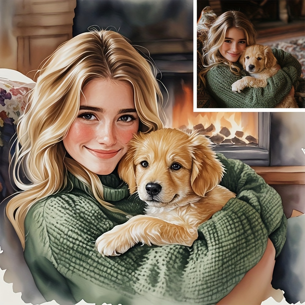 Impressão em tela personalizad - Pet Portrait Custom avaliação e preço